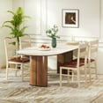 thumbnail image 4 of Costway Wooden dining chair set of 4 with rubber wood frame padded seat for kitchen, 4 of 10