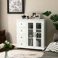 thumbnail image 3 of Costway Buffet Sideboard Table Kitchen Storage Cabinet w/ Drawers & Doors White, 3 of 10