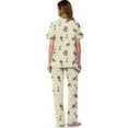 thumbnail image 3 of TSOVTHRID Honeycomb Bee Daisy Print Pajama Set for Women Two-Piece Nightwear Short Sleeve Sleepwear with Long Pants Pjs Sets, Size XL, 3 of 7