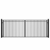 ALEKO Steel Dual Swing Black Driveway Gate Madrid Style 16 x 6 feet