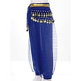 thumbnail image 3 of Lejafay Girls Sequins Belly Dance Harem Pants Tribal Arabic Halloween Party Trousers Performance Royal Blue L, 3 of 7