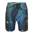 thumbnail image 3 of Pofeuu Underwater Dolphin Prin Men's Swim Trunks Quick Dry Bathing Suit Swimming Board Shorts Mesh Lining Beach Swimwear-XX-Large, 3 of 6