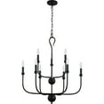 thumbnail image 6 of 9 Light Chandelier In Transitional Style 27 Inches Wide By 31.5 Inches High     -Traditional Installation Quoizel Lighting Bla5027mbk, 6 of 10