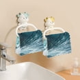 thumbnail image 6 of 6 Packs Sea Wave Kitchen Dish Towels Soft Absorbent Dish Cloths 11"x11", 6 of 9