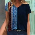 thumbnail image 2 of CHOK Blouse d'Été Décontractée à Col en V pour Femmes, T-Shirt à Manches Courtes, Remise et Liquidation, 2 of 6
