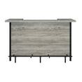 thumbnail image 3 of Pemberley Row Engineered Wood Gray Driftwood Bar Unit Rectangular 70.75"W Unassembled, 3 of 7