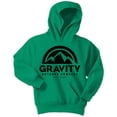thumbnail image 1 of Sudadera con capucha para jóvenes Gravity Outdoor Co. - Logotipo negro - Kelly Green - Medium Gravity Outdoor Co. Chaqueta, 1 of 2