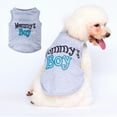 thumbnail image 1 of CHBORLESS Medium Dog T-Shirt Summer Pet Shirt Puppy Clothes I Love My Mommy/Daddy (Gray), 1 of 6