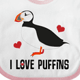 thumbnail image 4 of Inktastic I Love Puffins Cute Birdwatcher Boys or Girls Baby Bib, 4 of 4