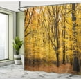 thumbnail image 5 of Ambesonne Forest Shower Curtain, Autumn in Nature Theme, 69"Wx84"L, Yellow Brown, 5 of 5