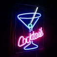 thumbnail image 2 of Cocktails Neon Signs Pink Blue Led Neon Lights Cocktail Glass Letter Neon USB Light Sign for Wall Decor for Bar Party Home Kitchen Hotel, 2 of 5