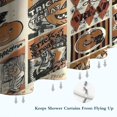 thumbnail image 6 of Vintage Halloween Poster Pattern Shower Curtain 84"x72" ,Bathroom Decorative Shower Curtains Set with 12 Hooks,Modern Waterproof Washable Shower Curtain, 6 of 6