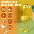 thumbnail image 3 of NUAHRHY Chicken Night Light, Shape Changeable Mini Chicken Night Light for Boy and Girl, 3 Level Adjustable for Bedroom Office Ornaments Decorations(White +Yellow), 3 of 10