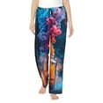 thumbnail image 1 of Fotbe Modern Art Red And Blue Colors Pantalones de Pijama para Mujer, Pantalones de Dormir, Pantalones Pj con Cordón y Bolsillos-Medium, 1 of 6