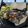 thumbnail image 3 of Yuyamidu Camo Hunting Wood Golf Cart Seat Covers with Pockets, Portable Club Car Seat Towel Blanket for 2 Passenger Seats, Easy to Install and Clean Golf Cart Accessories, 3 of 8