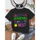 thumbnail image 2 of GRANDMA & THE BEST & Doodled Sun Graphic Print, camiseta de manga corta con cuello redondo, informal y cómoda para niñas para primavera y verano, camiseta y ropa para niñas, 2 of 5