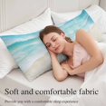 thumbnail image 5 of Blue Waves Body Pillow Covers 20"x60", Summer Beach Coastal Nautical Ocean Soft Brushed Microfiber Breathable Throw Pillow Covers, Pillowcase with Zipper for Couch Sofa Bedroom Living Room, 5 of 9