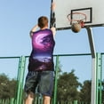thumbnail image 5 of Sikiie Purple Moon Tree Night Sky Basketball Jersey Reversible Men's Mesh Athletic Sports Shirts Training Practice S-4XL4X-Large, 5 of 6
