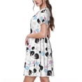 thumbnail image 2 of Rateoe Panda Bear1 Pattern Women’s Short Sleeve Dress – Casual Elegant Summer A-Line Dress for Everyday Wear, 2 of 6