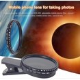 thumbnail image 3 of Solar Eclipse Camera Lens Filter, Solar Filter for Smartphone, Universal Solar Eclipse Smartphone Lens with Clip, Simple Installation Imaging Enhancin, 3 of 5