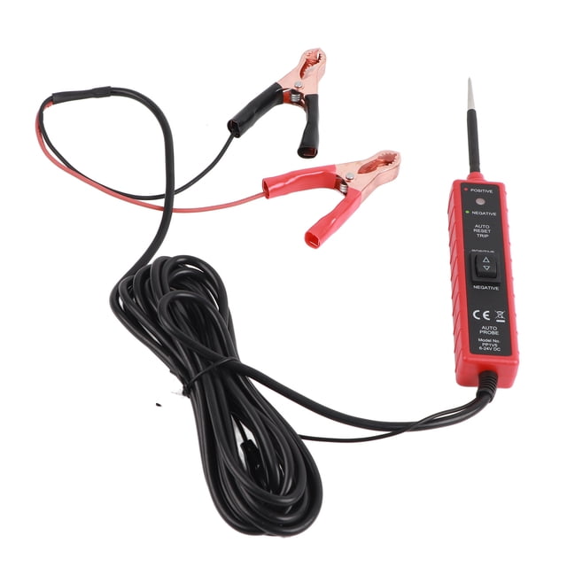 Probador de circuitos de coche con luz LED 6-Sonda de prueba automotriz multifunción de 24 V para barcos y remolques
