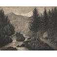 thumbnail image 2 of Isaac Weld 14x12 Black Ornate Wood Framed Double Matted Museum Art Print Titled: On the Zwcilutzen - Near Interlaken (ca. 1817), 2 of 5