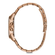 Caravelle 44L233 Women's Crystal Silver Tone Dial Rose Gold Stainless Steel Bracelet Watch