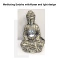 thumbnail image 4 of Estatua de Buda ANGGREK de resina con luz solar para jardín 20x16x25cm, 4 of 8