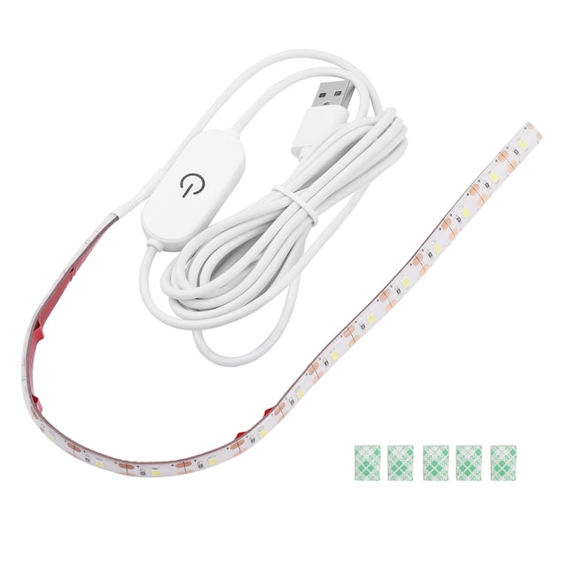 Mobestech Máquina de coser Luz LED 2M Tira de luz blanca fría con atenuador táctil Luz adhesiva de 5V alimentada por USB