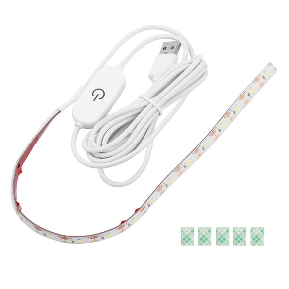 EeaseMX Mobestech - Tira de luz LED autoadhesiva para máquina de coser portátil (2 metros, 5 V, USB, 6500 K, luz blanca fría, con regulador táctil)