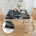 thumbnail image 2 of Acheng Leopard Spots Square Tablecloth with Elastic Edge 100% Polyester Fiber 36*36, 2 of 8