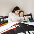 thumbnail image 4 of Feelyou American Flag Twin Bedding Sets 7-Piece for Kid, Rainbow Stripes Geometric Bedding Comforter Set, Colorful Stars Print Sheet Sets, Ultra Soft Home Decor, 4 of 7