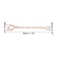 thumbnail image 2 of Unique Bargains 1 Inch S925 Silver Necklace Extender Gold Plated Chain Extenders Extension, Rose Gold 2 Pack, 2 of 6