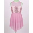 thumbnail image 6 of Alvivi Big Girls' Sequins Irregular Lyrical Ballet Dance Dress Performance Competition Dancewear Pink 12, 6 of 7