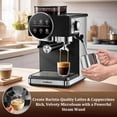 thumbnail image 3 of CUSIMAX 20‑Bar Espresso Machine with Built‑In Grinder & Milk Frother — Professional‑Grade Cappuccino & Latte Maker with Large Removable Water Tank for Home Baristas, 3 of 7
