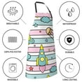 thumbnail image 5 of Kdxio Space Doodle Apron with Pockets Adjustable Kitchen Aprons for Men Women Waterproof Aprons for Cooking,Drawing,Crafting, Baking Household Cleaning, 5 of 8