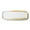 White & Gold, variant on VeZee Disposable Plastic Whisk Collection White Oval Serving Tray Silver Accent 6.5" x 17.5" Pack of 2