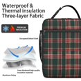 thumbnail image 2 of Red and Green Checkered Pattern Insulated Lunch Bag for Men Women,Waterproof Lunch Box for Work,Picnic or Travel,Thermal Insulation,10.63x9.06x3.54 Inches, 2 of 5