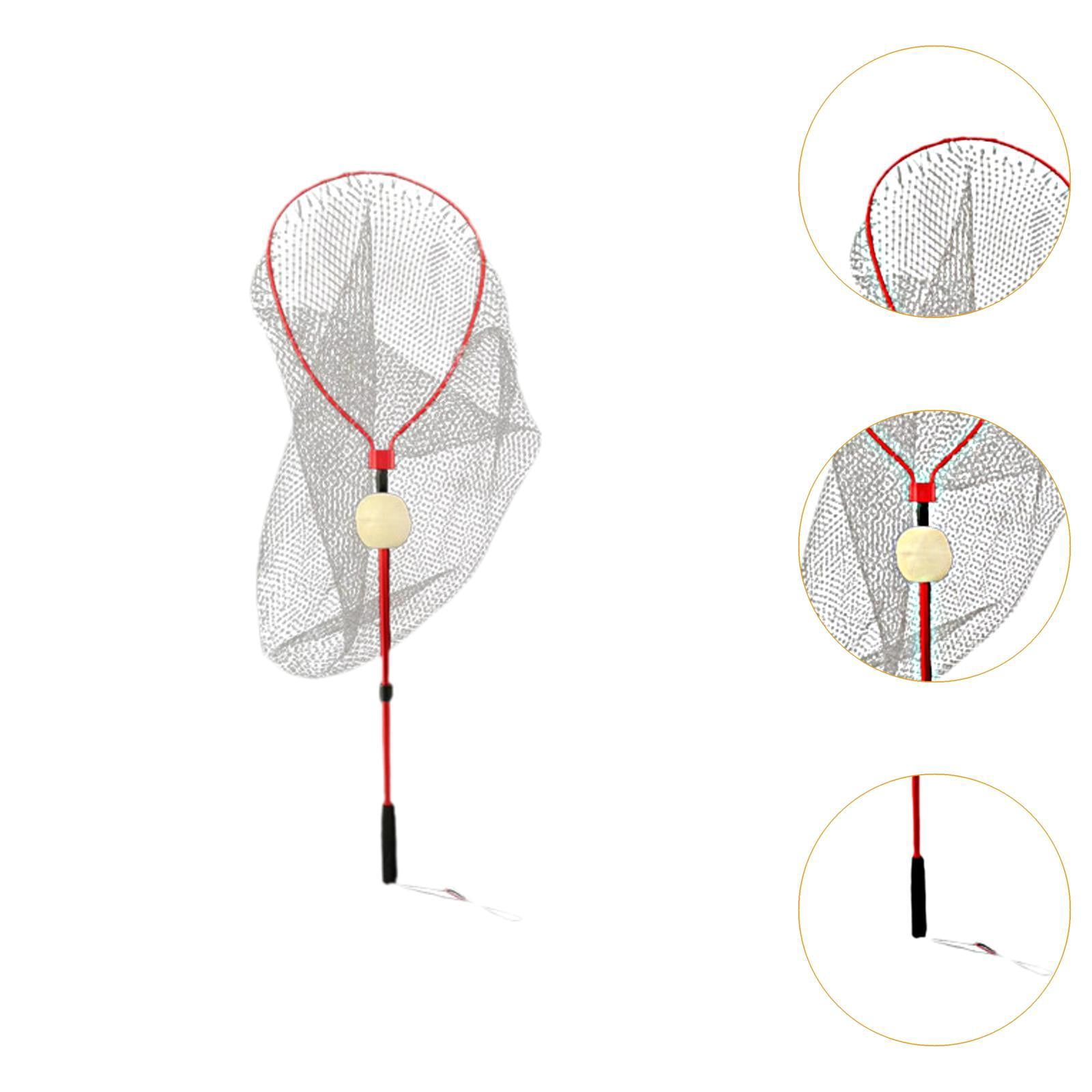 GARENDE Fishing Net Landing Net Extendable Telescopic Handle Lightweight Mesh Net Fishes Catching Releasing Net for Catfish Dragonfly Double Section