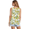 thumbnail image 2 of Jeiento Yellow Lemon Sleeveless Tops for Women Loose Fit Casual Flowy Tank Tops V Neck Sleeveless Athletic T-shirt Golf Tops Soft Comfort Tunic Shirt Streetwear,S, 2 of 8