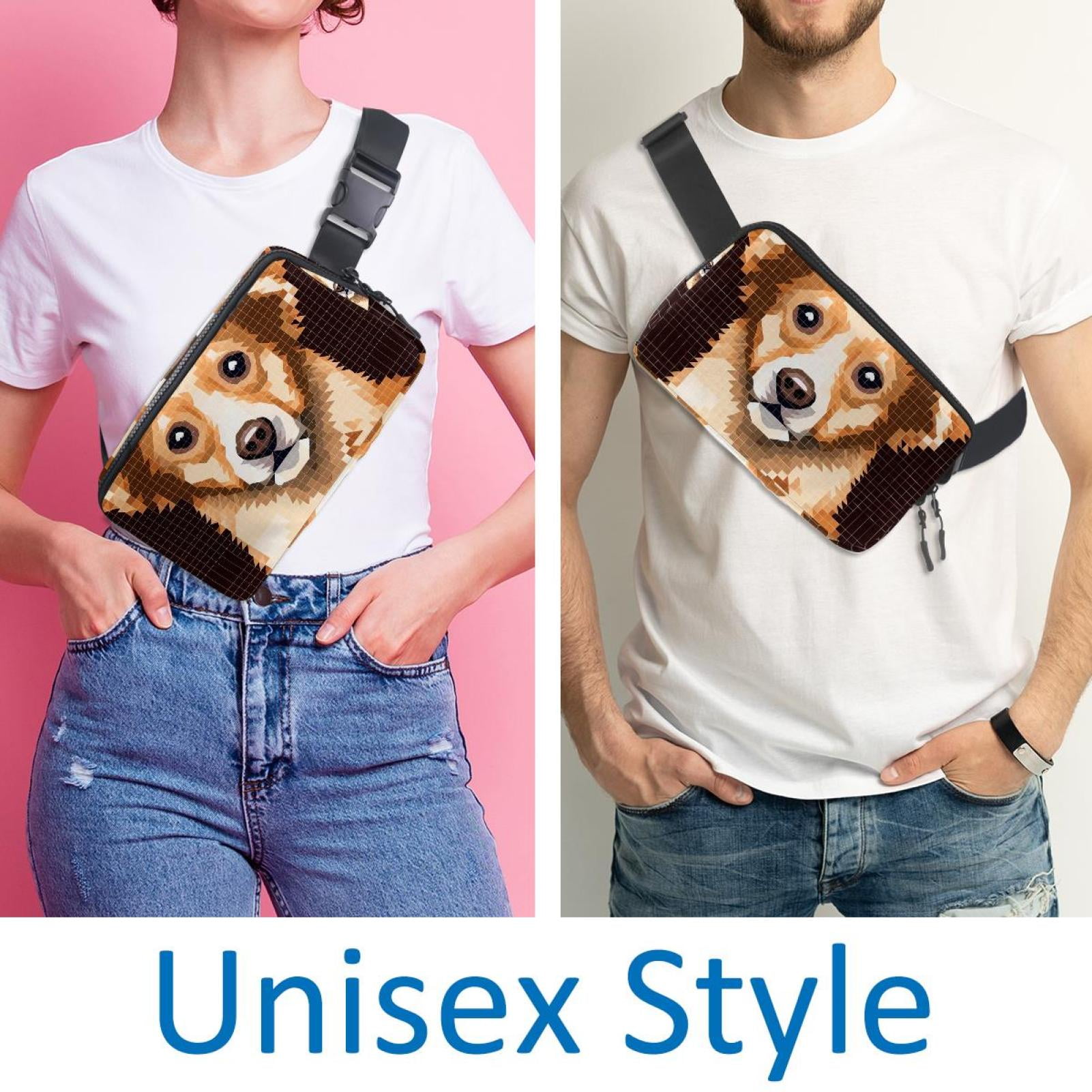 Pixel dog Adjustable Lightweight Waist Bags with Extension Strap, Unisex Running Belt Fanny Pack