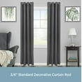 thumbnail image 3 of Kenney Mercer 3/4 Inch Decorative Window Curtain Rod, 36-66 Inch, Brushed Nickel, 3 of 6