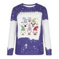thumbnail image 3 of TYLBkk Christmas Shirt Long Sleeve Shirts for Women Sweatshirts Tie Dyed Cute for Teen Girls Women Crewneck Gnomes Casual Loose Print Tops Tops/Shirt Women D Tops Pullover, 3 of 5