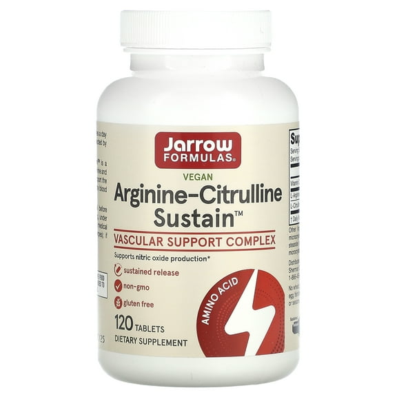 Jarrow Formulas Arginine-Citrulline Sustain, 120 Tablets