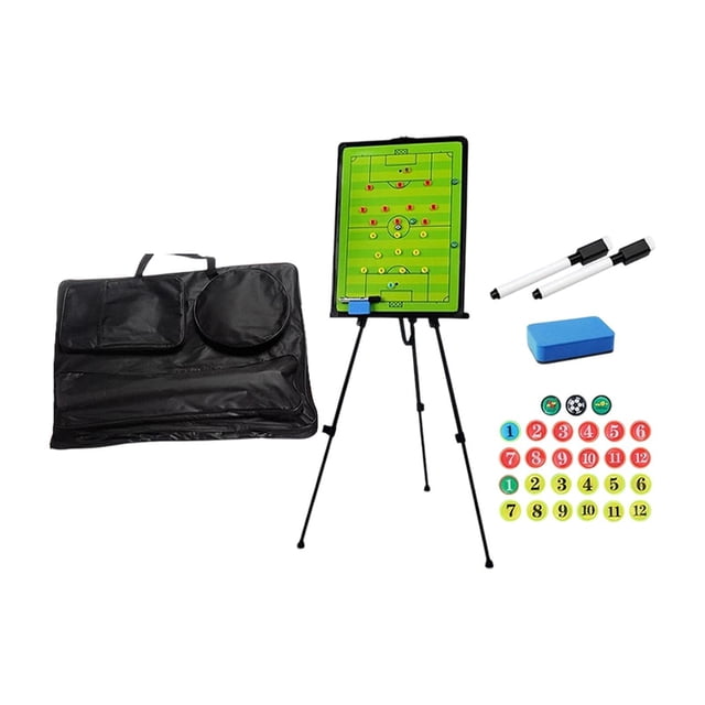 Tablero de entrenamiento de fútbol con trípode plegable y bolsa de almacenamiento, portapapeles de fútbol, tablero de entrenadores de fútbol