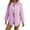 Pink, variant on Womens Button Down Shirts Linen Striped Dress Shirt Long Sleeve Collared Office Work Blouses Herringbone Tops(Navy,XXL)