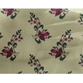 thumbnail image 4 of oneOone Georgette Viscose Light Yellow Fabric Leaves & Floral Block Craft Projects Decor Fabric Printed By The Yard 42 Inches, 4 of 4