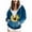 Dark Blue, variant on Towmus Women's Fleece Zip Hoodie Y2K Halloween Long Sleeve Hooded Sweatshirts Casual Drawstring Gradient Hoodies