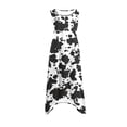 thumbnail image 3 of Nuoqisi Women's Summer Printed Sleeveless Panel Round Neck Casual Tank Dress - Relaxed Silhouette with Contrast Detail for Easy Seasonal Style, 3 of 7