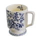 thumbnail image 3 of Taza de cerámica con flores, taza de café Floral novedosa, taza de té, vajilla de 420ml para café y té, taza de flores azules para hermana y adultos, 3 of 9